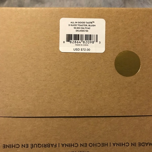 ONE LEFT !!! {♠️KATE SPADE} BLUSH PINK TOASTER - Picture 4 of 5